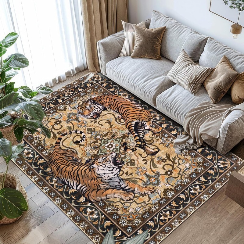 Commercial Printing And Design - Nordic Retro Tiger Design Living Room