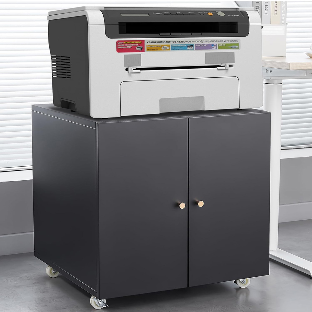 Commercial Printer - Metal Printer Stand with File Storage,