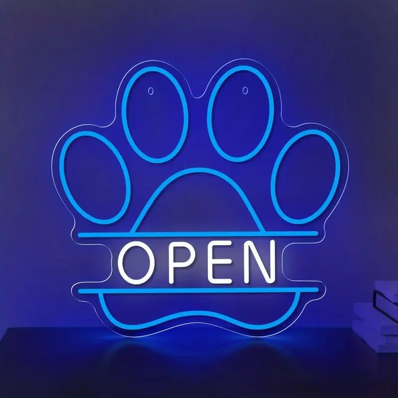 Commercial Printing Shop - LED Neon Sign USB Dimmable Paw