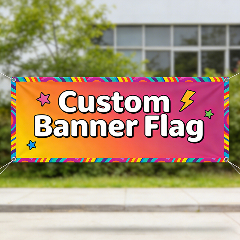 Custom Flag Banner Commercial  - Commercial Printing Shop ulasan dan harga