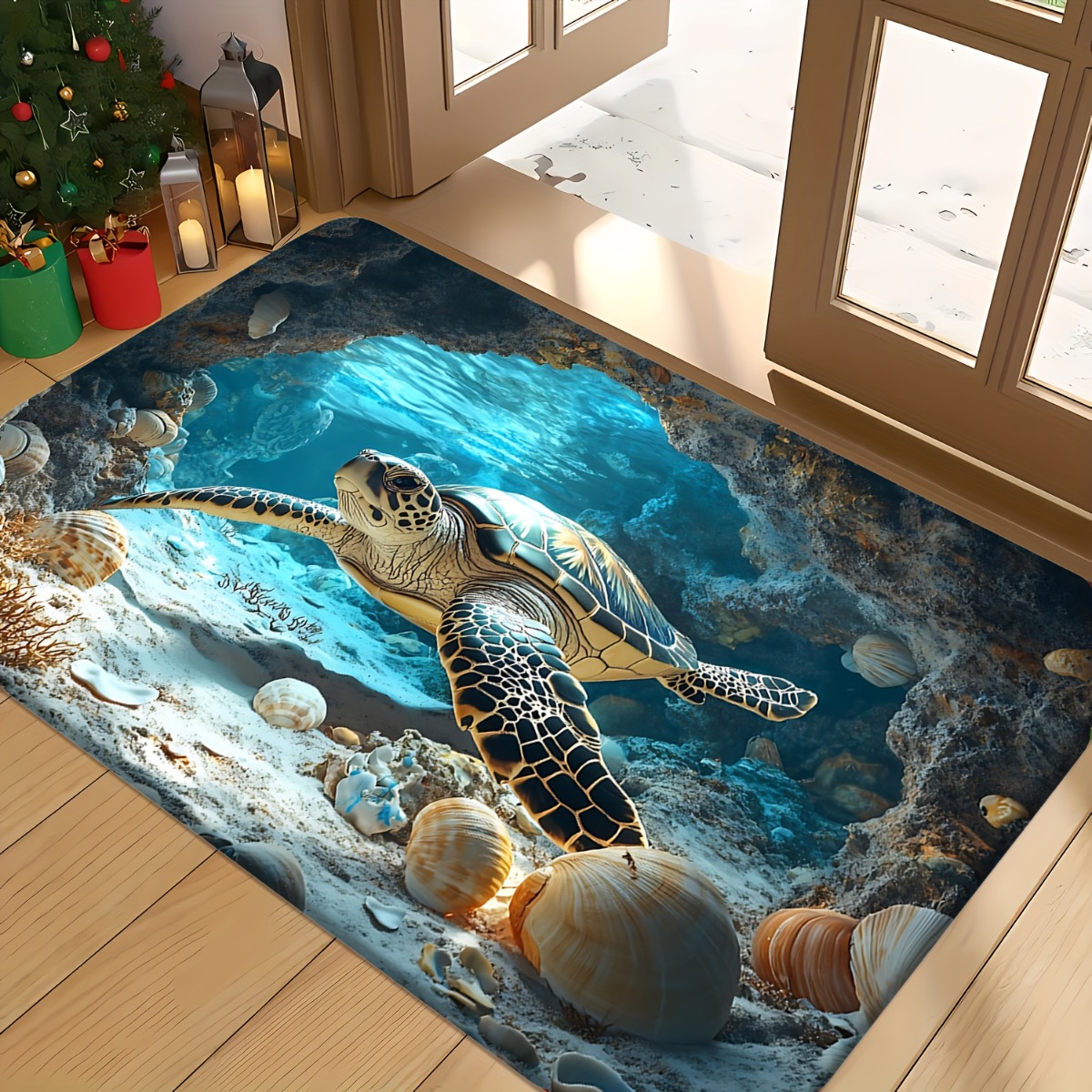 Sea Turtle Rug Velvet Flannel  - Commercial Printing And Design ulasan dan harga