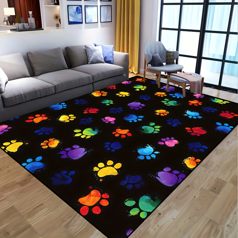 1pc Vibrant Dog Paw Print Area - Commercial Printing And Design ulasan dan harga