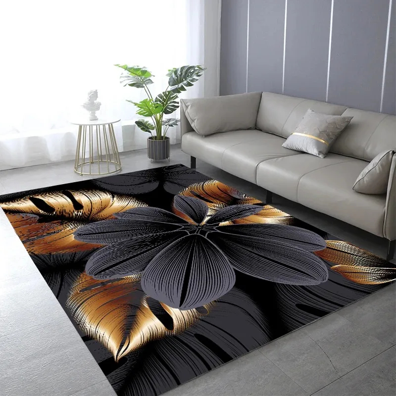 Abstract Black Golden Plant Le - Commercial Printing And Design ulasan dan harga