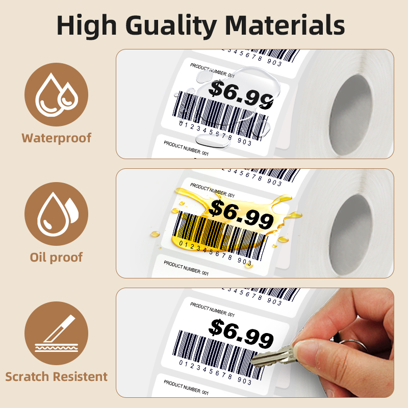 5 Rolls of White Label Sticker - Commercial Printer ulasan dan harga