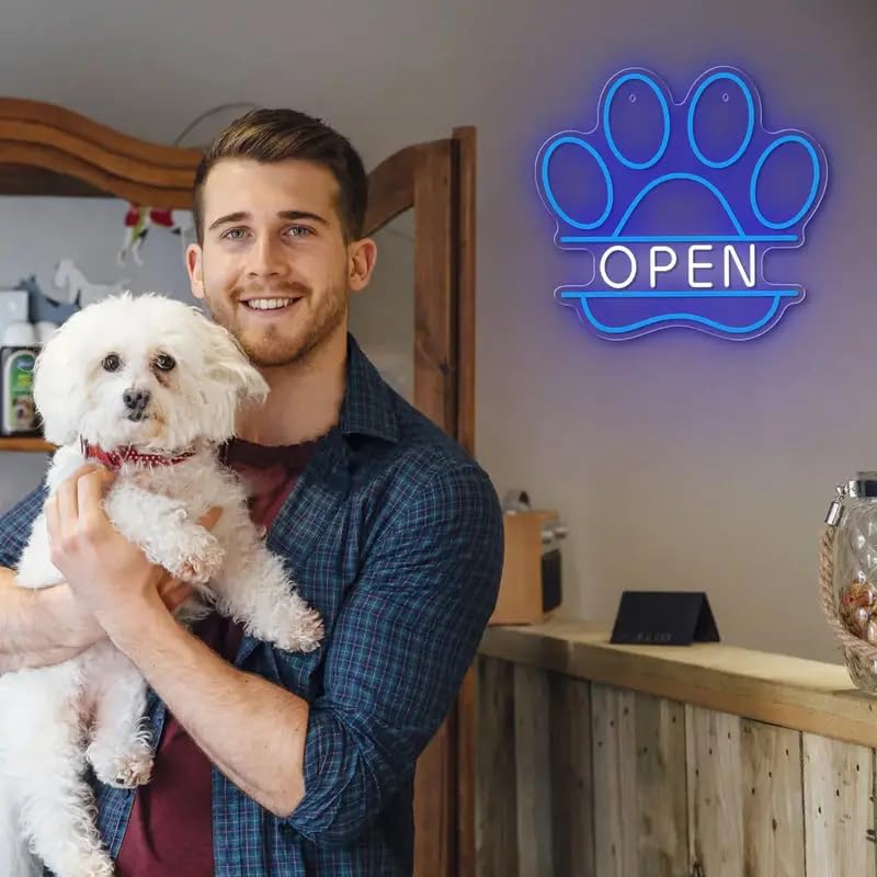 LED Neon Sign USB Dimmable Paw - Commercial Printing Shop ulasan dan harga